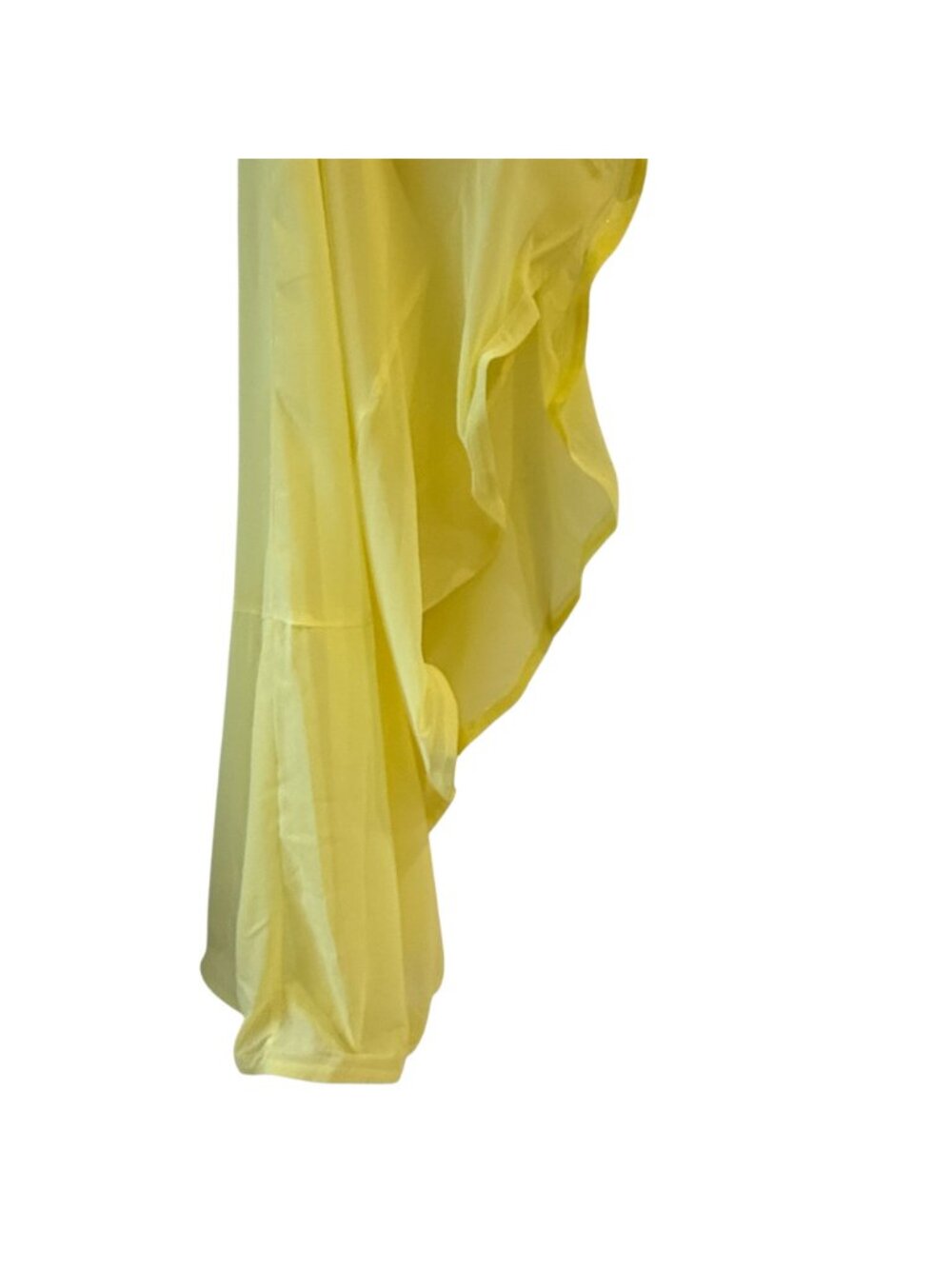 Hello Molly M Celebrating Love Maxi Dress Yellow Frill Strapless Sheer Fairycore - Picture 10 of 16